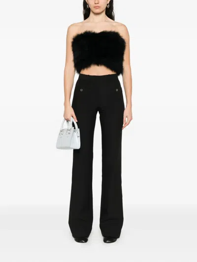 Giuseppe Di Morabito Bandeau-top Mit Truthahnfedern In Black