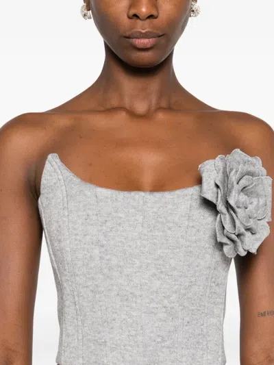 Giuseppe Di Morabito Corsage Mit Rosenverzierung In Gray