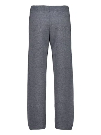Piacenza Cashmere Drawstring Straight Trousers In Gray