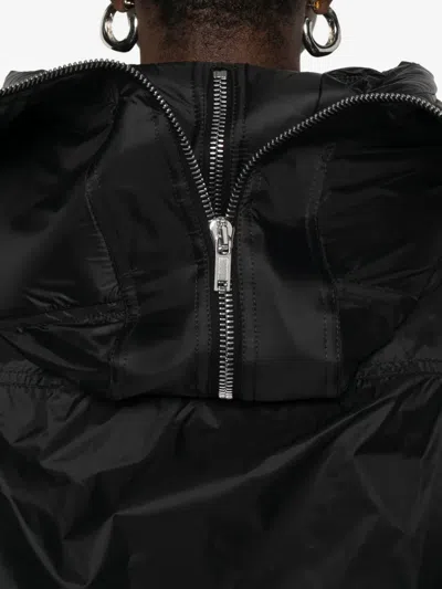 Rick Owens Drkshdw Hooded Drawstring-detail Jacket In Black