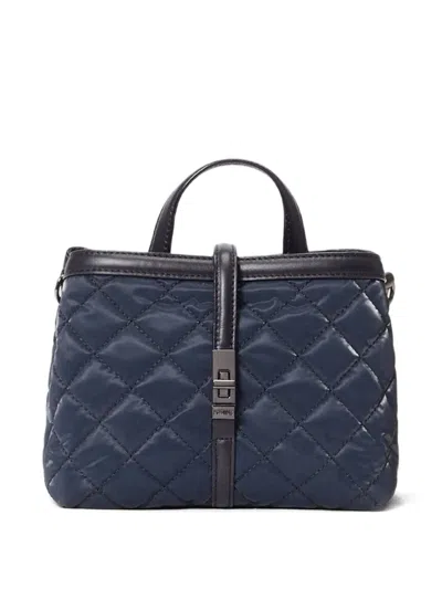 Mz Wallace Astor Mini Quilted Top Handle Crossbody In Blue