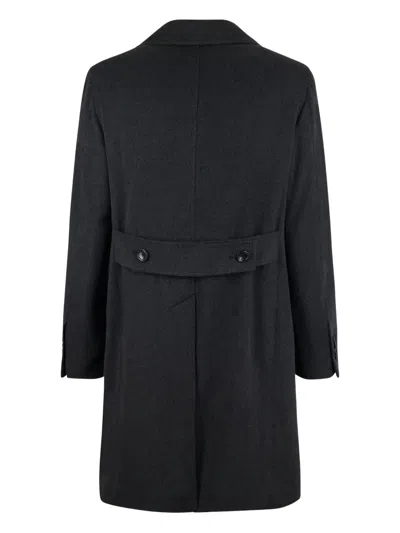 Tagliatore Men Black Double Breasted Buttoned Coat, Xxl Luxury Trench Coats For Men Darveys In Gray