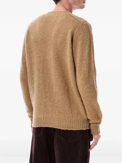 Howlin' Brown Crewneck Wool Sweater In Brown