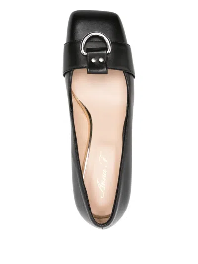 Anna F Ring-embellished Pumps In Black