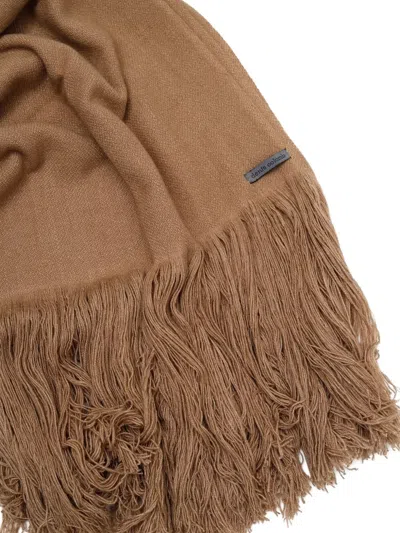 Denis Colomb Long Fringe Scarve In Brown