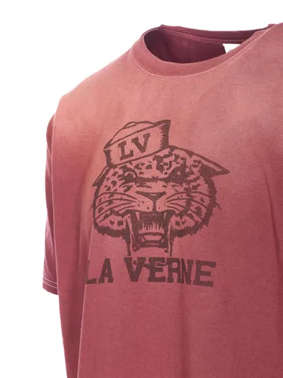Wild Donkey La Verne Printed Crew-neck T-shirt In Red