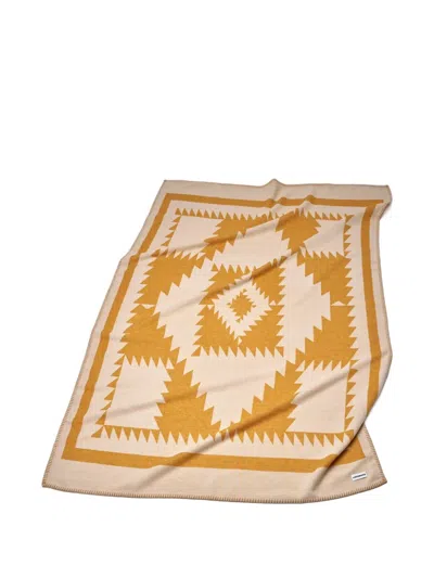 Lagomoro Geco Geometric-pattern Blanket (200cm X 140cm) In Neutral