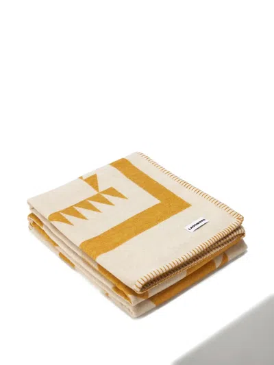 Lagomoro Geco Geometric-pattern Blanket (200cm X 140cm) In Neutral