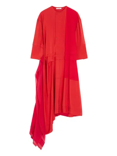 Lemaire Midikleid Mit Asymmetrischem Saum In Red