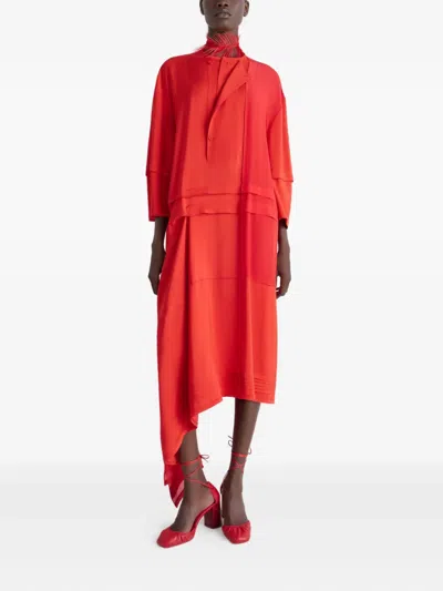 Lemaire Midikleid Mit Asymmetrischem Saum In Red