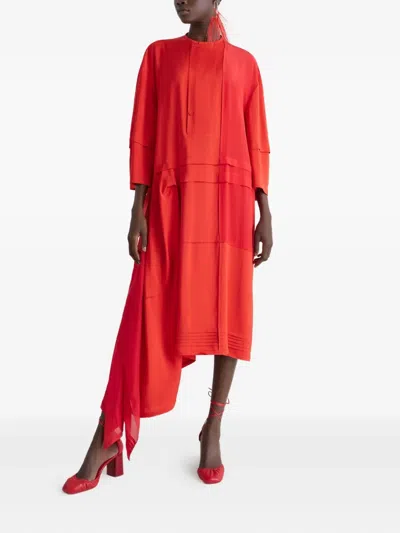 Lemaire Midikleid Mit Asymmetrischem Saum In Red