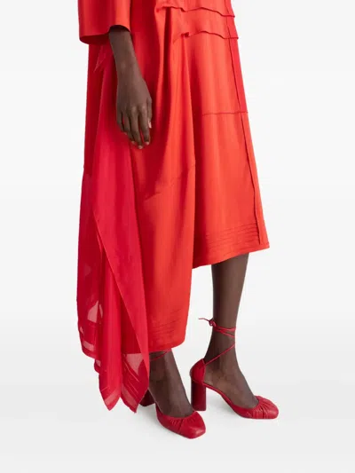 Lemaire Midikleid Mit Asymmetrischem Saum In Red