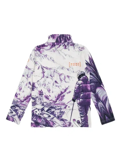 CHRIS 印花拉链领卫衣