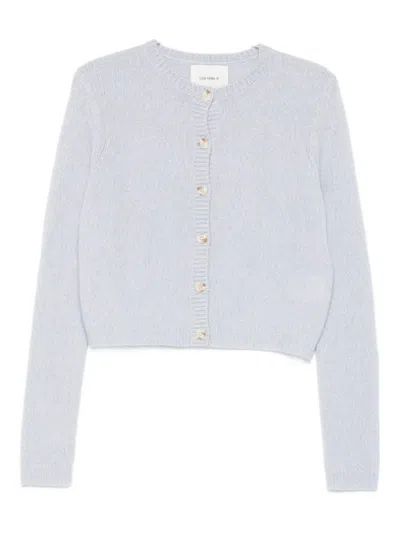 Lisa Yang Felicia Buttoned Cardigan In Gray