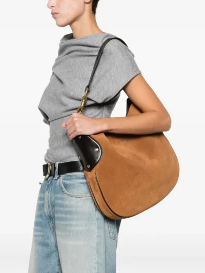 Mulberry Leather Panel Shoulder Bag Strap In Brown