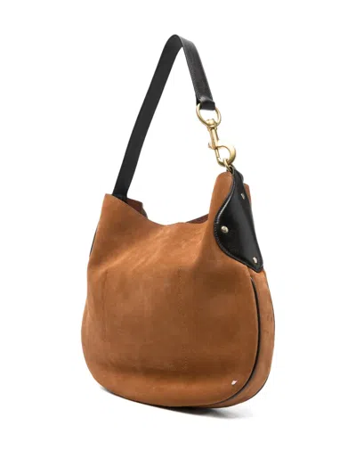 Mulberry Leather Panel Shoulder Bag Strap In Brown
