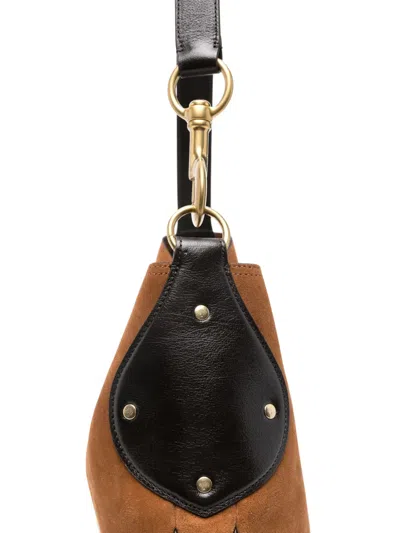 Mulberry Leather Panel Shoulder Bag Strap In Brown
