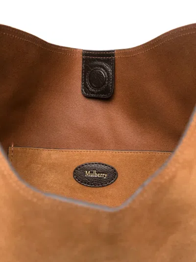 Mulberry Leather Panel Shoulder Bag Strap In Brown
