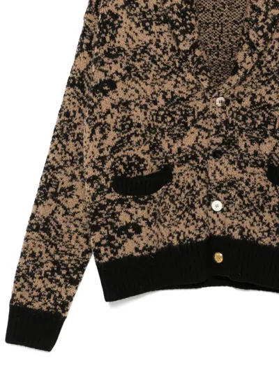 Gabriele Pasini Shawl-collar Pocket Cardigan In Brown