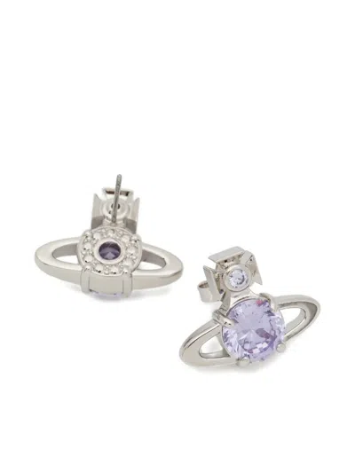 Vivienne Westwood Crystal Earrings In Silver