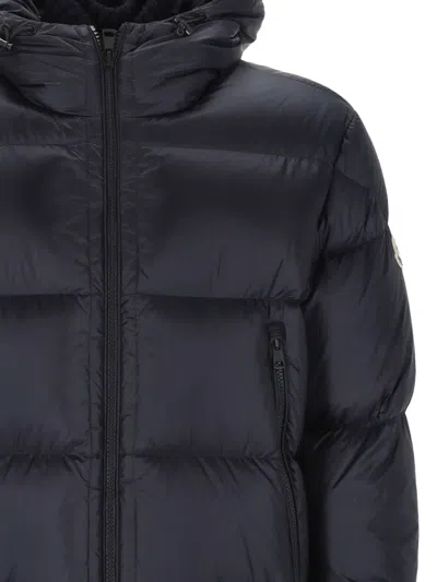 Moncler Hooded Zip Jacket In Blue