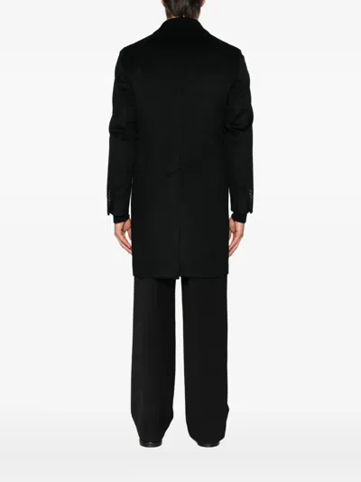 Tagliatore Double-breasted Coat In Black