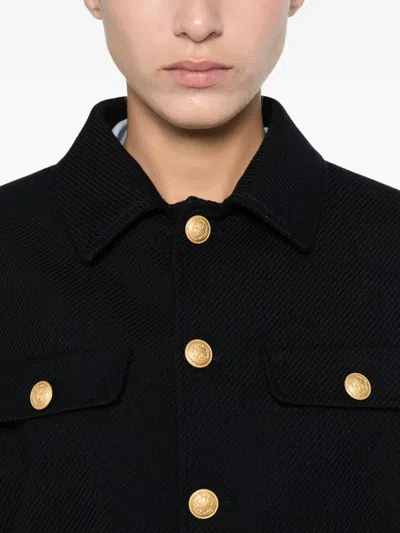 Circolo 1901 Button-down Jacket In Black
