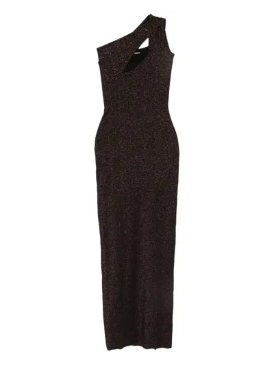 Ottolinger Twisted Ribbed Dress In Brown