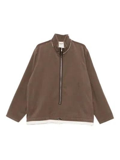 Camiel Fortgens Wool Drawstring Jacket In Brown