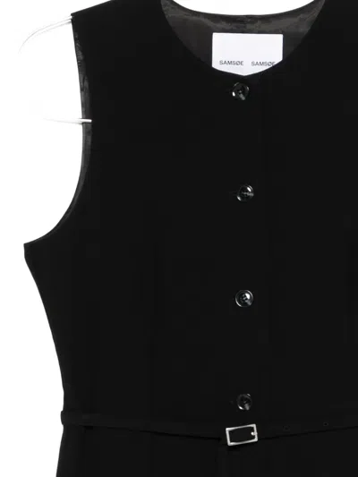 Samsoe & Samsoe Saruma Midi Dress In Black