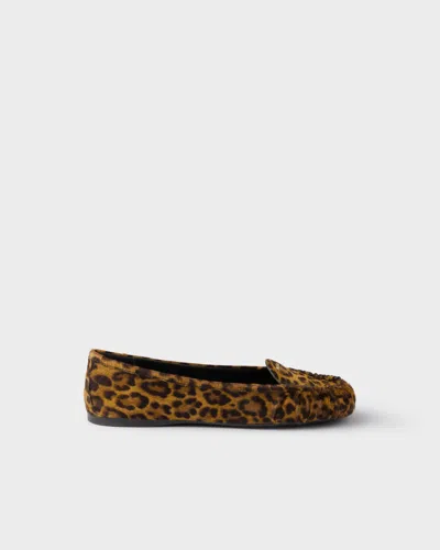 Prada Printed Leather Loafers In Multi