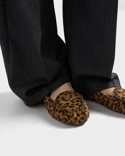 Prada Printed Leather Loafers In Multi