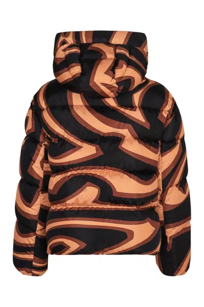 Pucci Printed Nylon Down Jacket In Multi