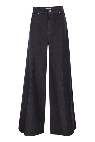 Max Mara Carmine High-rise Wide-leg Jeans In Blue