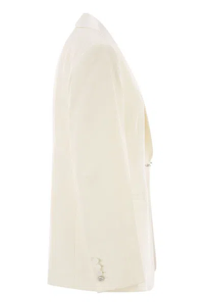 Max Mara Giselle - Wool Gabardine Blazer In White