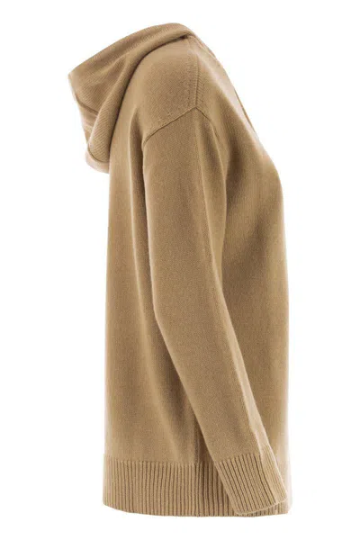 Max Mara Liana Sweater In Wool And Cashmere In Brown