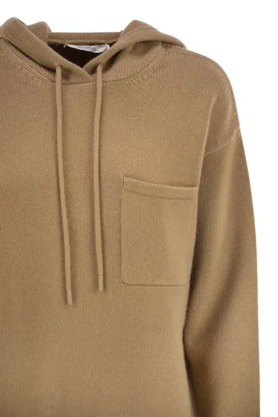 Max Mara Liana Sweater In Wool And Cashmere In Brown