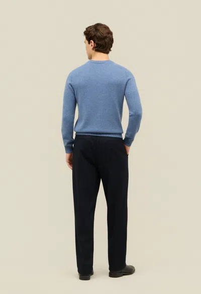 Boglioli Flannel Loose Trousers In Blue