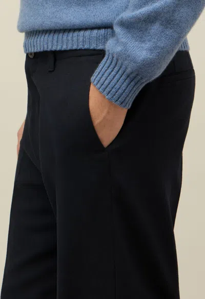 Boglioli Flannel Loose Trousers In Blue