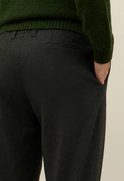 Boglioli Flannel Loose Trousers In Green