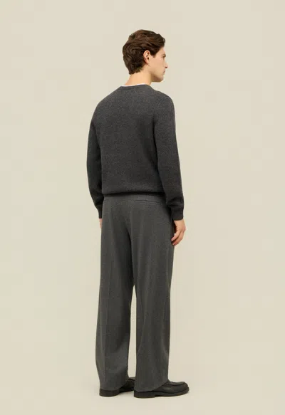 Boglioli Flannel Fluid Trousers In Gray