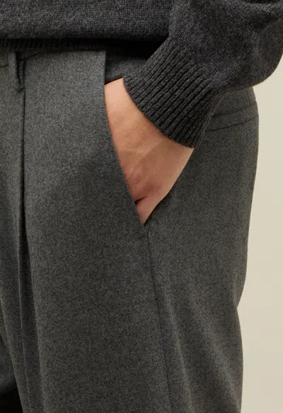 Boglioli Flannel Fluid Trousers In Gray