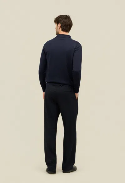 Boglioli Flannel Fluid Trousers In Blue