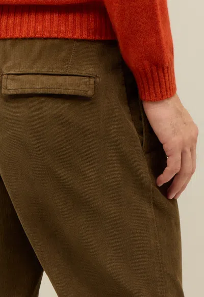 Boglioli Baby Corduroy Relaxed 1-pleat Trousers In Brown