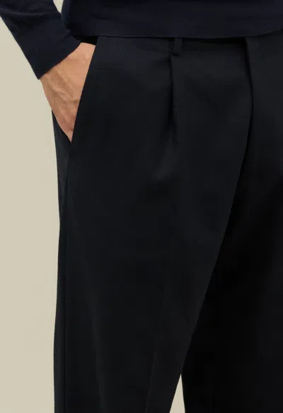 Boglioli Flannel Fluid Trousers In Blue