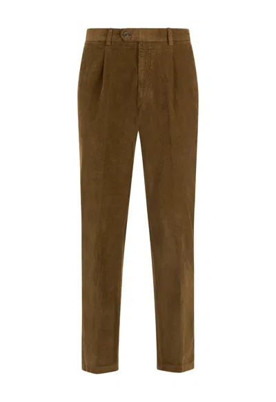 Boglioli Baby Corduroy Relaxed 1-pleat Trousers In Brown