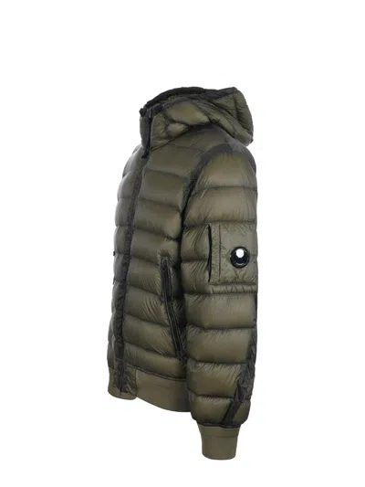 C.p. Company C.p.company Hooded Jacket With Lens Detail In Green