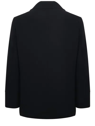 Camplin Wool Blend Peacoat In Multi