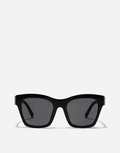 Dolce & Gabbana Zebra-print Square-frame Sunglasses In Black