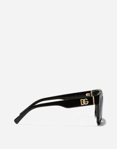 Dolce & Gabbana Zebra-print Square-frame Sunglasses In Black